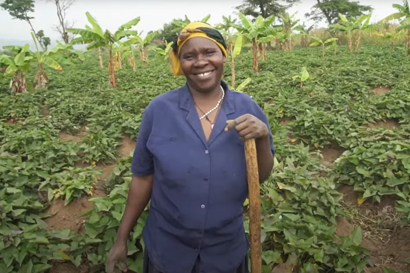 A farmer in Uganda