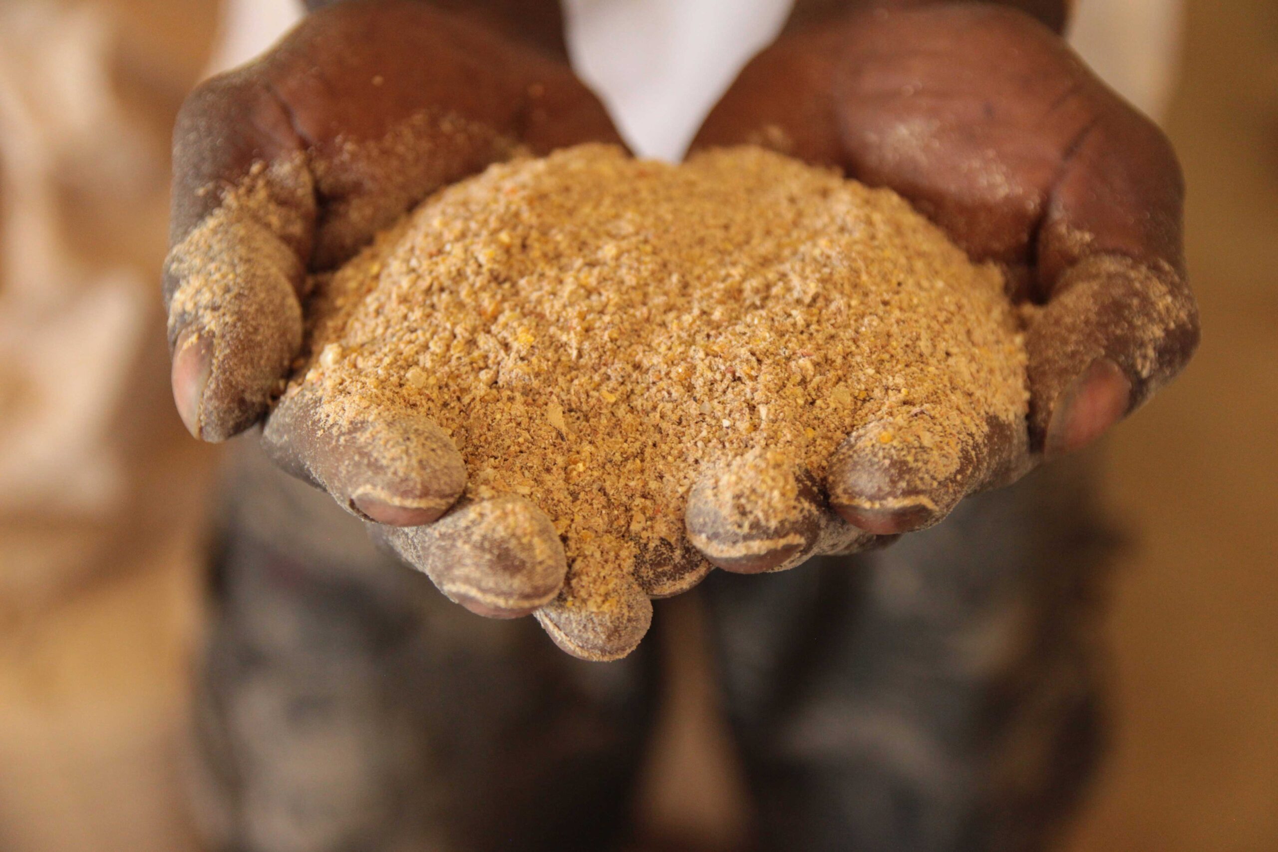 Chicken feed from BRAC's feed mill in Liberia