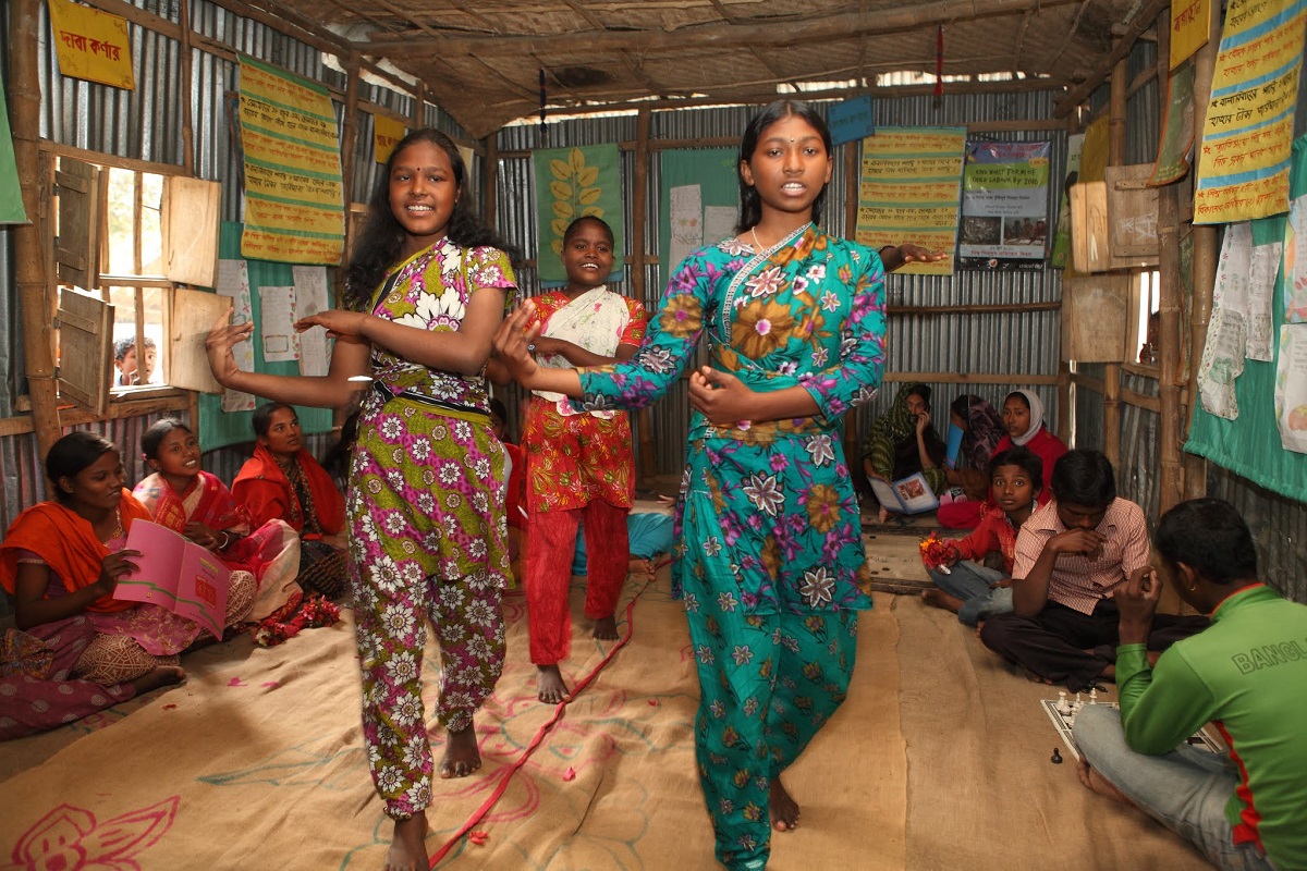 Girls in a BRAC youth empowerment program