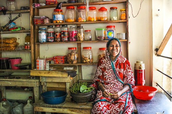 Shop owner in Bangladesh