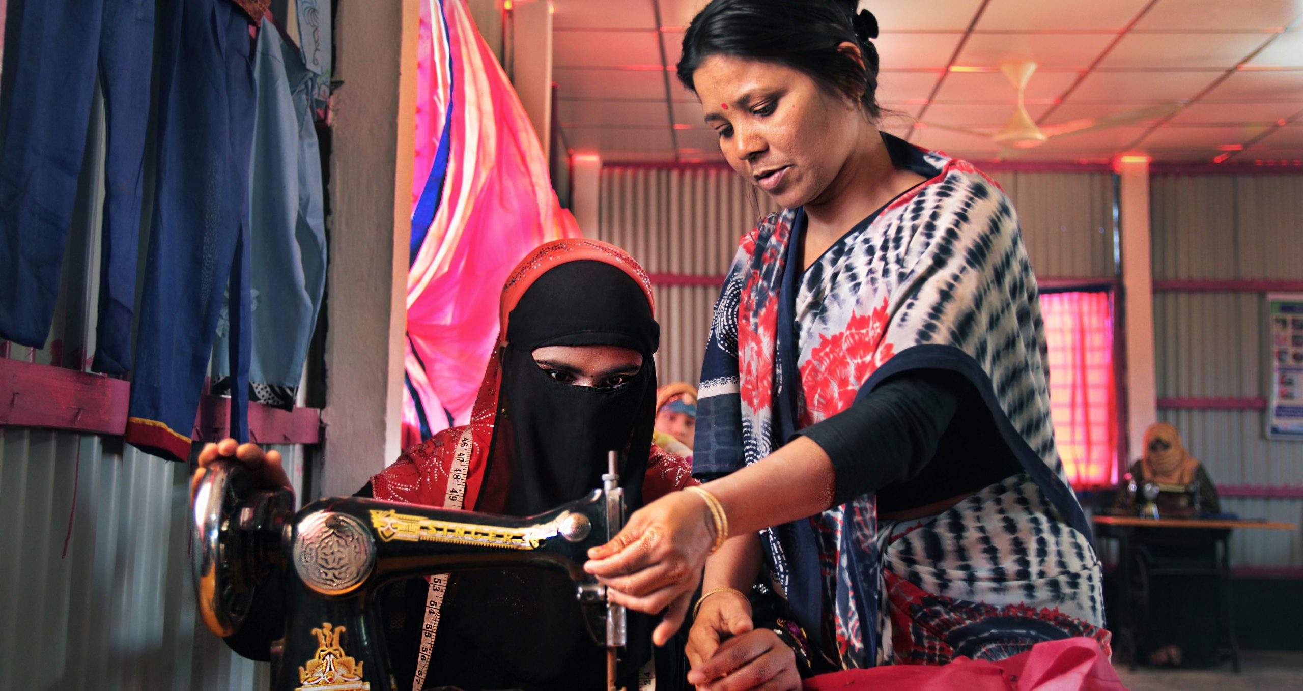 Women at an artisan training center in Cox's Bazar, Bangladesh