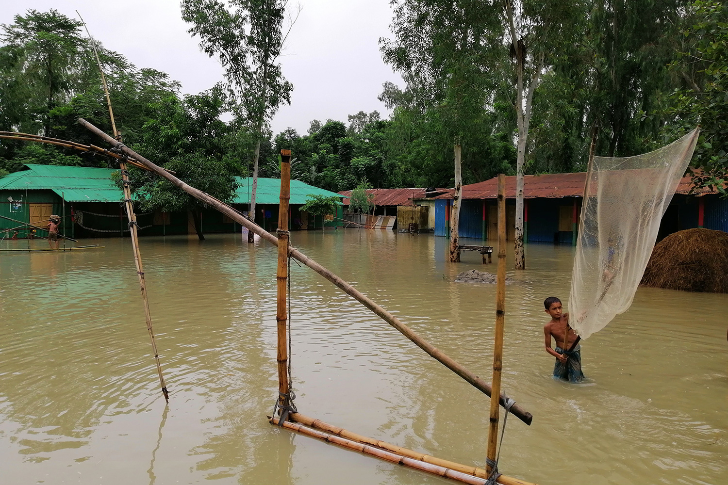 A flooded community in Bangladesh