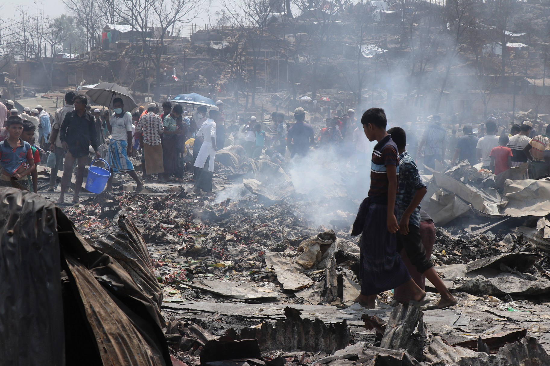 Fire broke out in Cox's Bazar, Bangladesh.