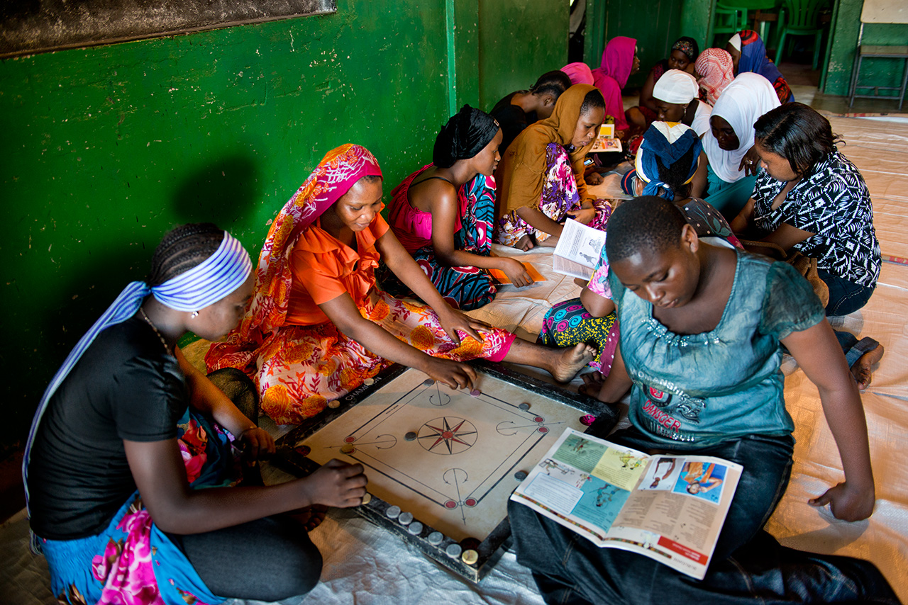 A group of young women at ELA club in Tanzania