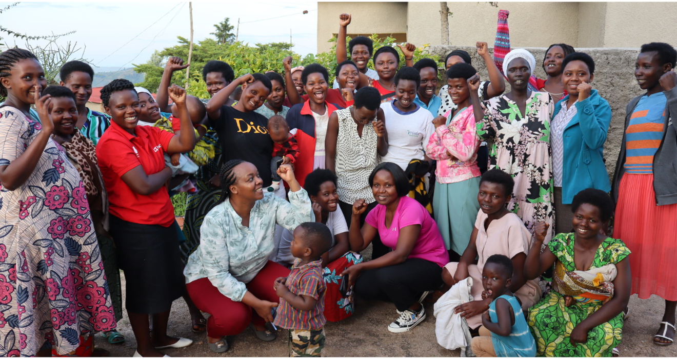 A group of young women from BRAC's youth empowerment program in Rwanda