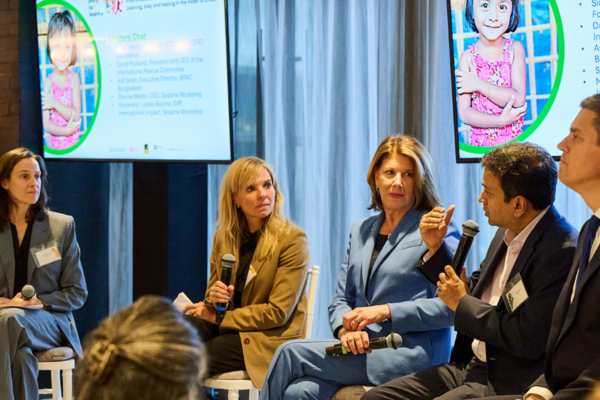 BRAC Executive Director, Asif Saleh, speaks with other global leaders during UNGA week 2024.